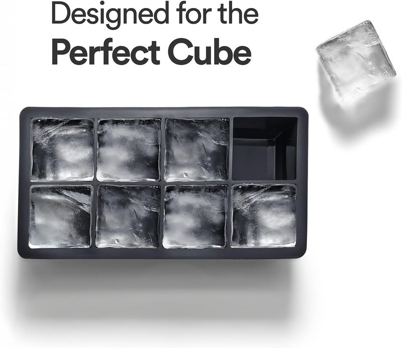 glacio Ice Cube Molds – Large Silicone Ice & Sphere Mold Combo with Built-In Easy-Fill Funnel 2-Inch Round & Square Whiskey Ice Molds for Cocktails & Bourbon - Image 4